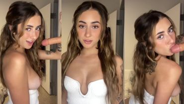 Jenawolfy's Bare Tits Grind Against The Wall-Mounted Dildo